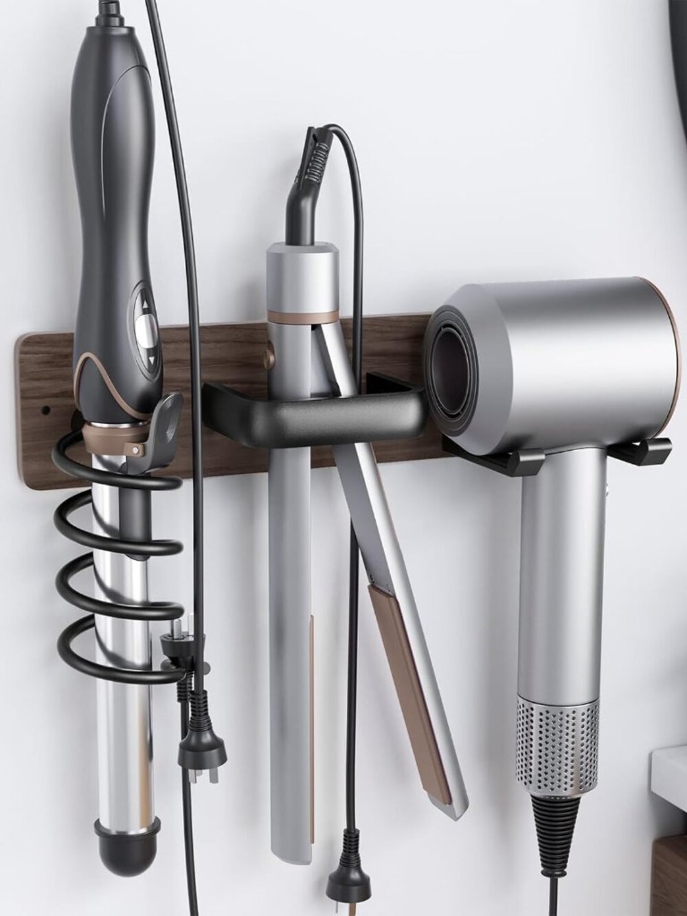 Hair Dryer Holder Wall Mount Aluminum Alloy Hot Tools Organizer